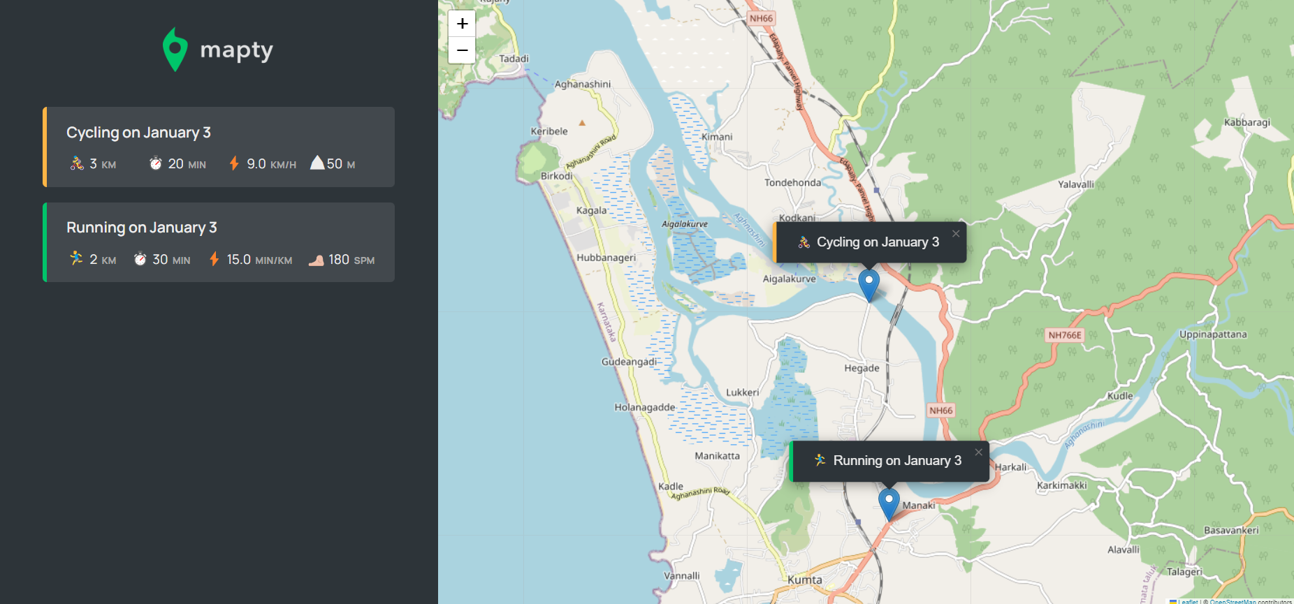 Screenshot Mapty